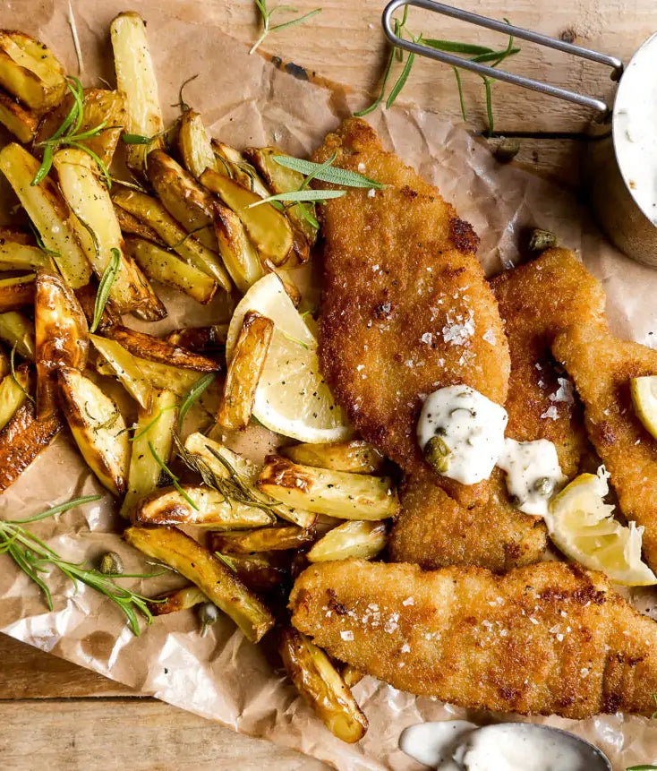 Fish and chips m/chorizo (NY!)
