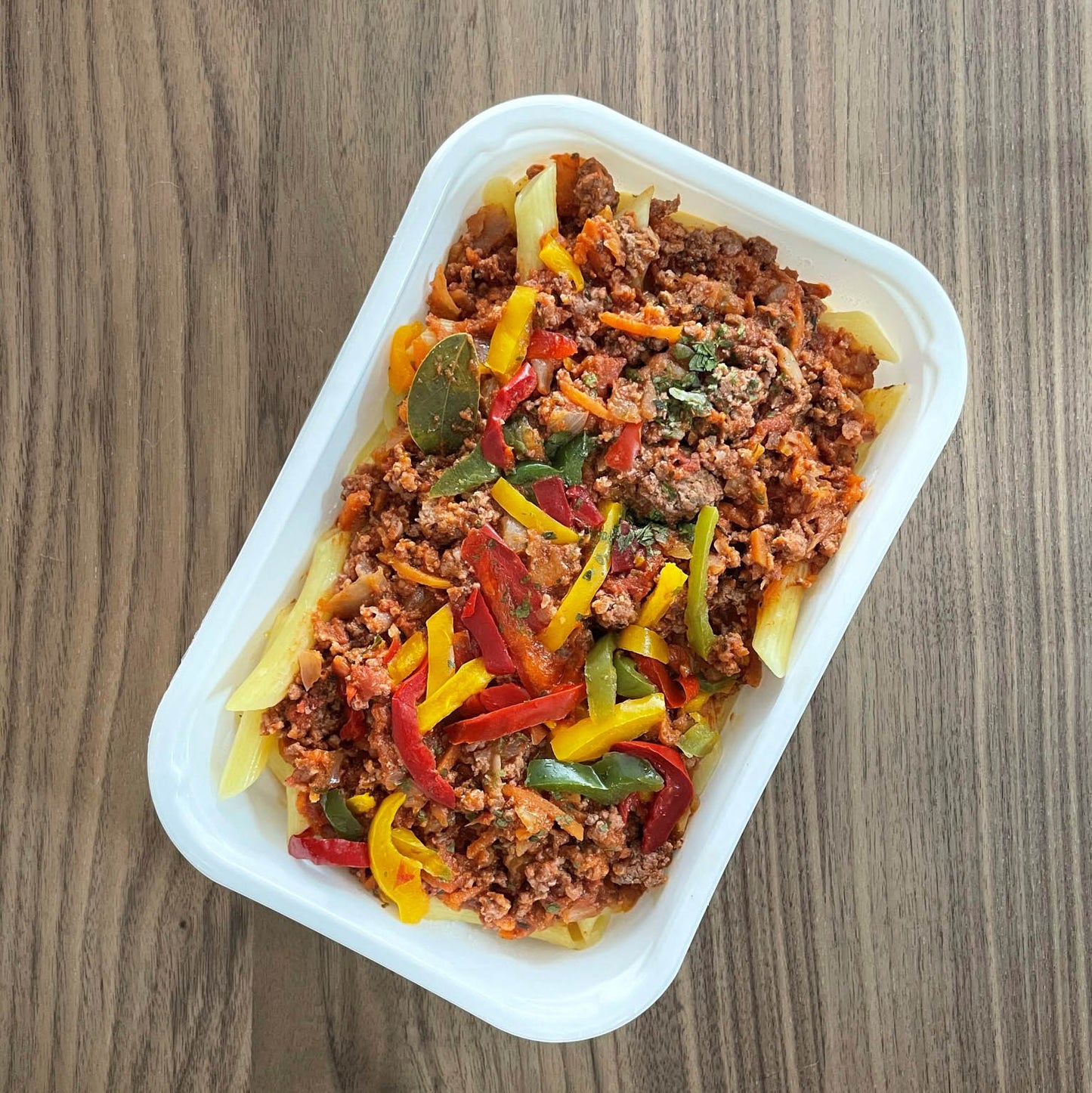Pasta bolognese med karbonadedeig