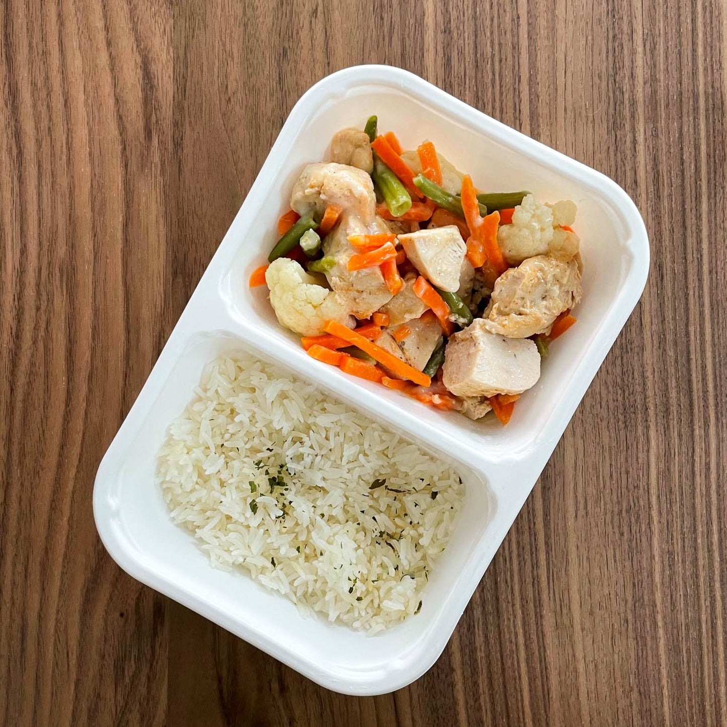 Grønn curry kyllingbryst med ris