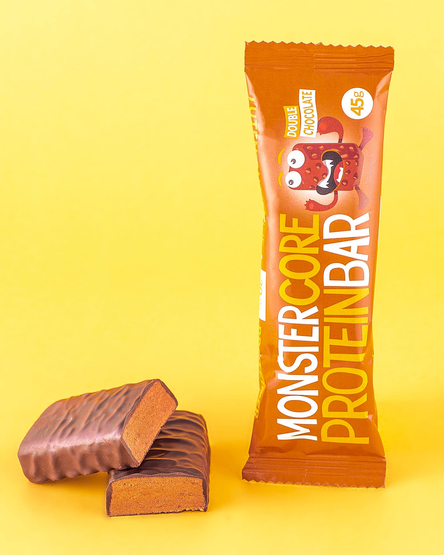 Monster Core Protein Bar - Double Chocolate 45g - SINGEL proteinbar